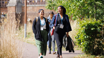 Delegates walking at annual conference in Birmingham.